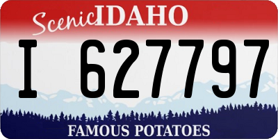 ID license plate I627797