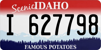 ID license plate I627798