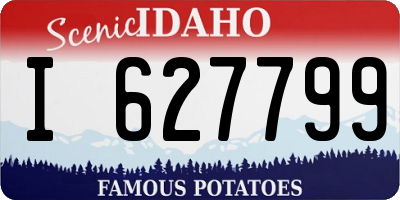 ID license plate I627799
