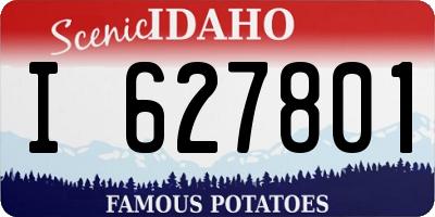 ID license plate I627801