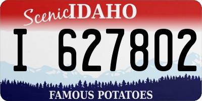 ID license plate I627802