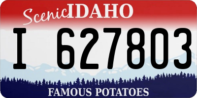 ID license plate I627803