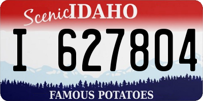 ID license plate I627804