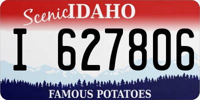 ID license plate I627806