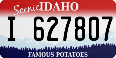 ID license plate I627807