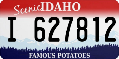 ID license plate I627812