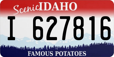 ID license plate I627816