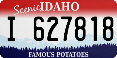 ID license plate I627818