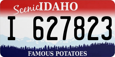 ID license plate I627823