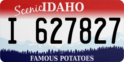 ID license plate I627827
