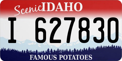 ID license plate I627830