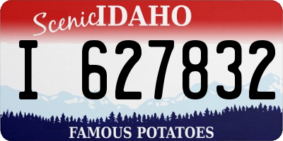 ID license plate I627832
