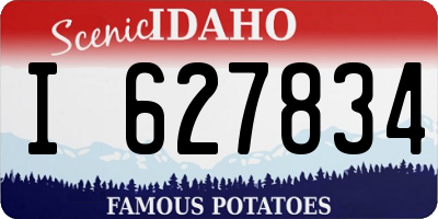 ID license plate I627834