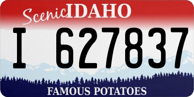 ID license plate I627837