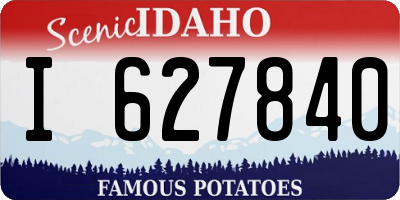 ID license plate I627840