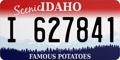 ID license plate I627841