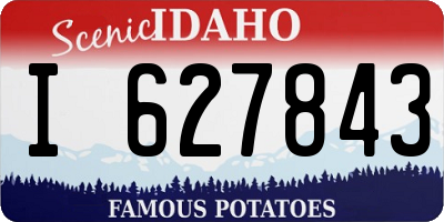 ID license plate I627843