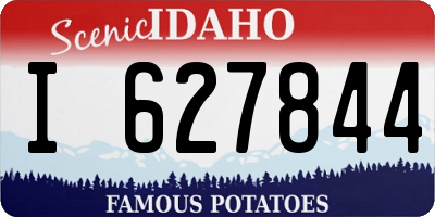 ID license plate I627844