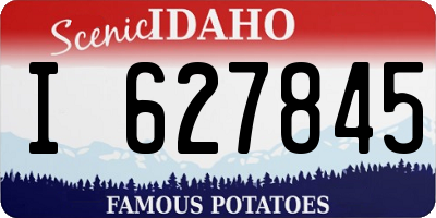ID license plate I627845