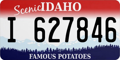 ID license plate I627846