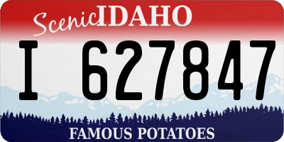 ID license plate I627847