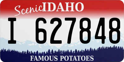 ID license plate I627848