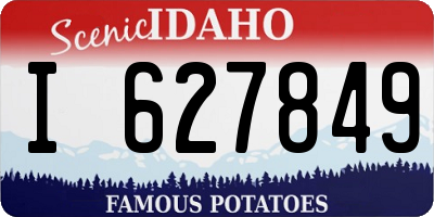 ID license plate I627849