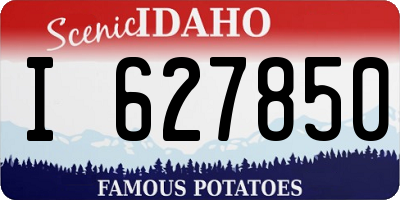 ID license plate I627850