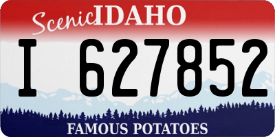 ID license plate I627852