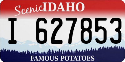 ID license plate I627853