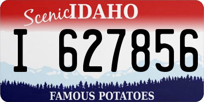 ID license plate I627856