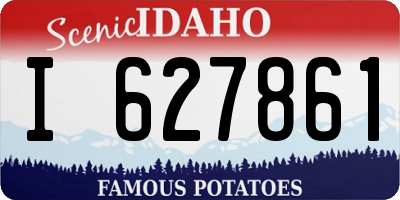 ID license plate I627861