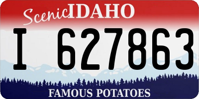 ID license plate I627863
