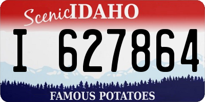 ID license plate I627864