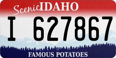 ID license plate I627867