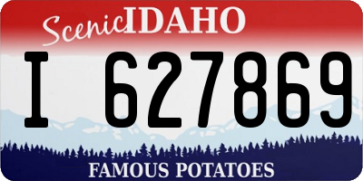 ID license plate I627869
