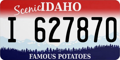 ID license plate I627870