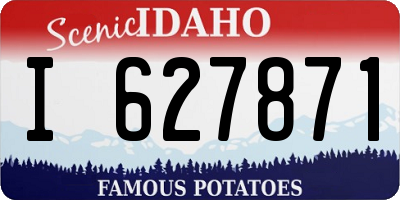 ID license plate I627871