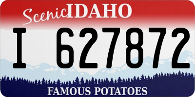 ID license plate I627872