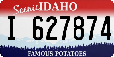 ID license plate I627874