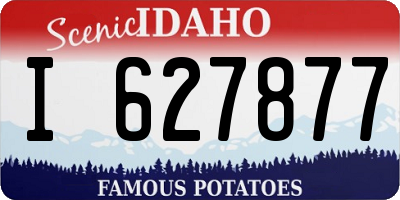 ID license plate I627877