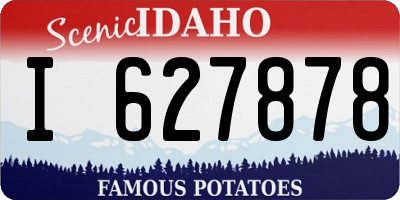 ID license plate I627878