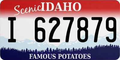 ID license plate I627879