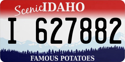ID license plate I627882