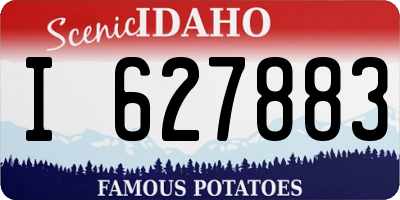 ID license plate I627883
