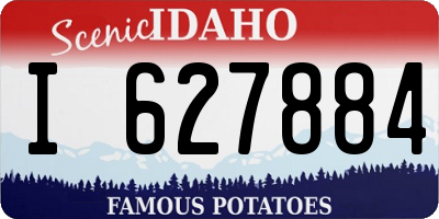ID license plate I627884