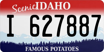 ID license plate I627887