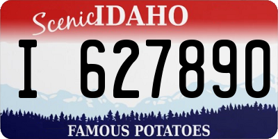 ID license plate I627890