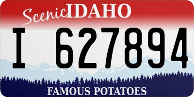 ID license plate I627894