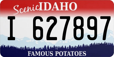 ID license plate I627897
